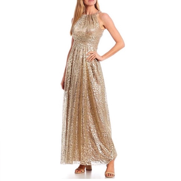 Eliza J Dresses & Skirts - NEW Eliza J Sleeveless Gold Metallic Animal Print Dress Gown SIZE 20W womens